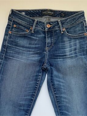 Lucky Brand Lolita Skinny Jeans in Distressed Dark Blue Wash